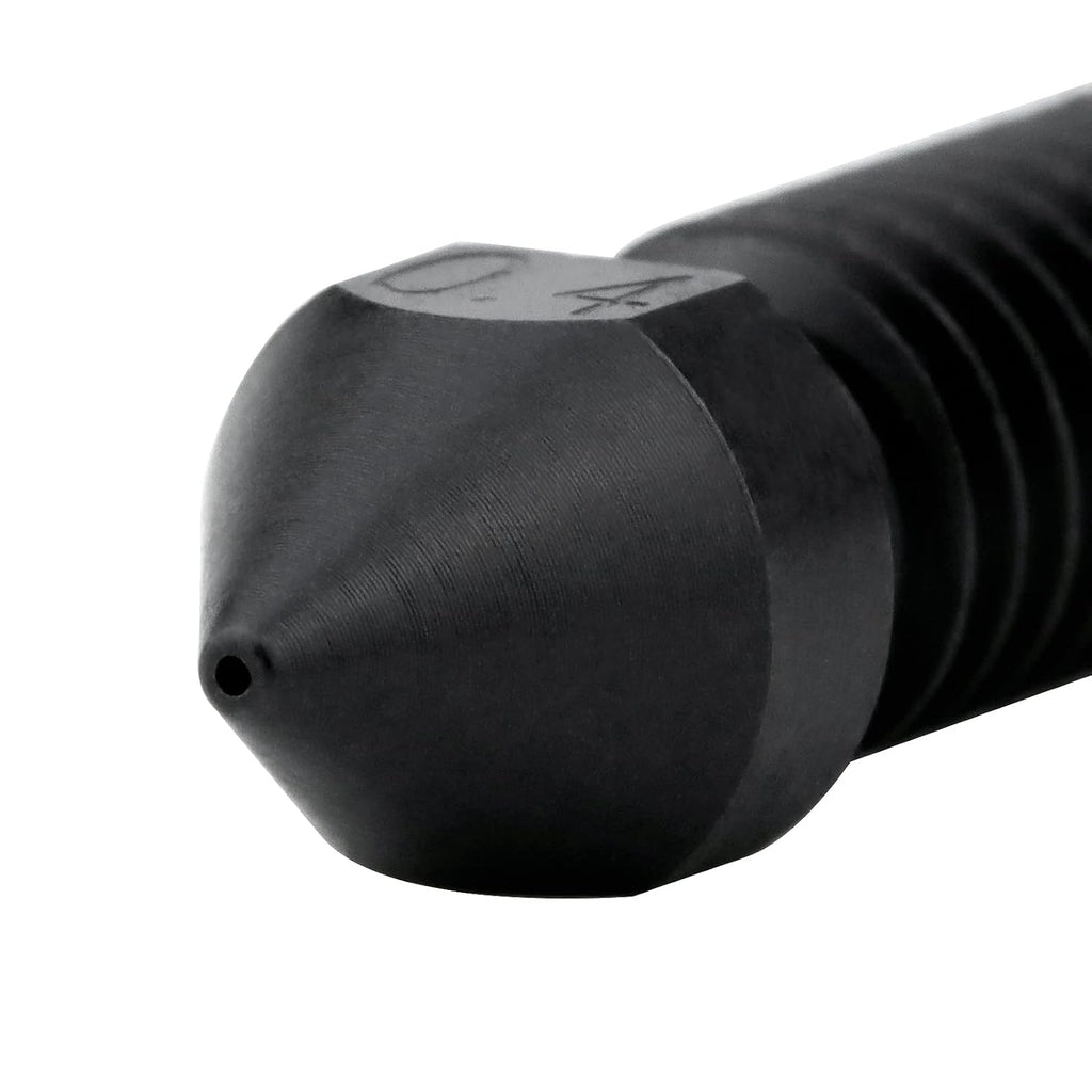 M6 High Temperature High Flow Hardened Steel Nozzle 0.4mm Compatible with 1.75mm 3D Printer Volcano Hotend Heat Block