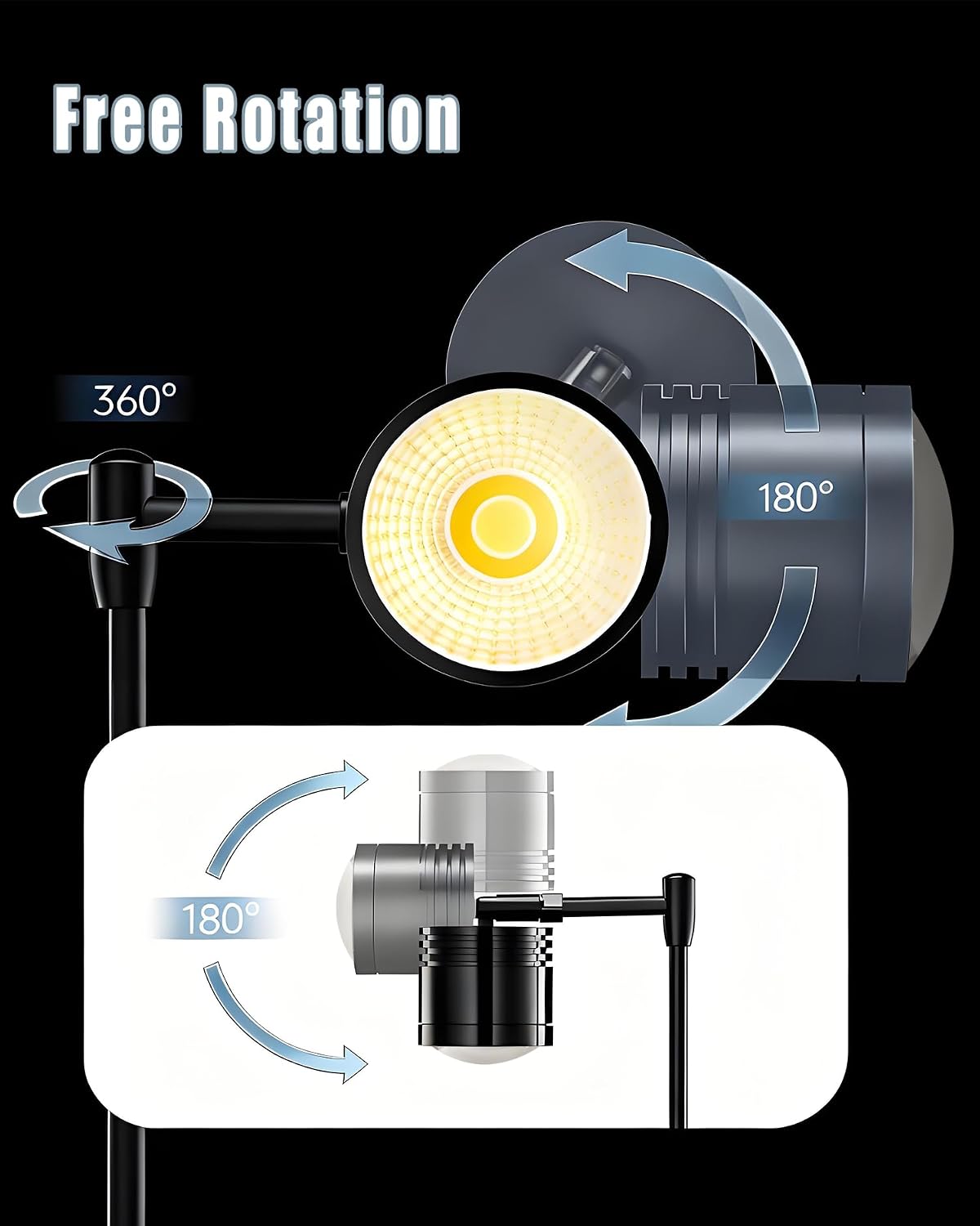 Aquarium LED Light, 5W Clip-on Fish Tank Lamp, 3 Colors, 7.7 Inch Fixed Arm, USB 5V Downlight