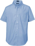 School Uniform Boys Short Sleeve Oxford Shirt, Blue, 7