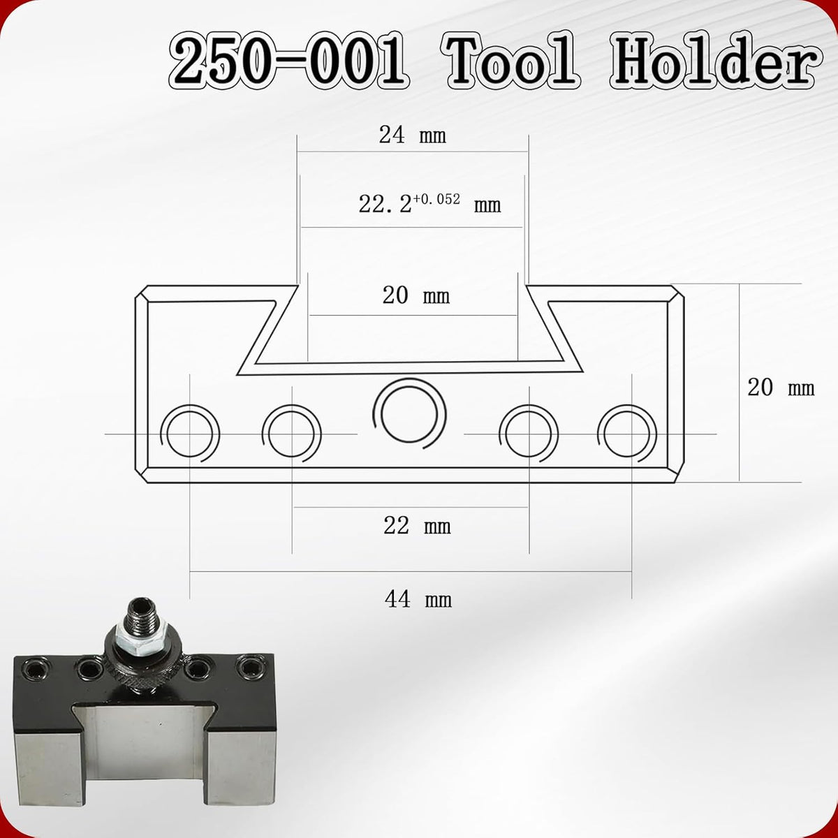 findmall 5Pcs OXA 250-001 Quick Change Tool Holder, Range 3/16-1/2 Inch