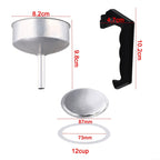 Moka Express Replacement Funnel Kits Handle Gasket Seal Funnel Filter Replacement For Espresso Coffee Moka Pot(12 Cup)