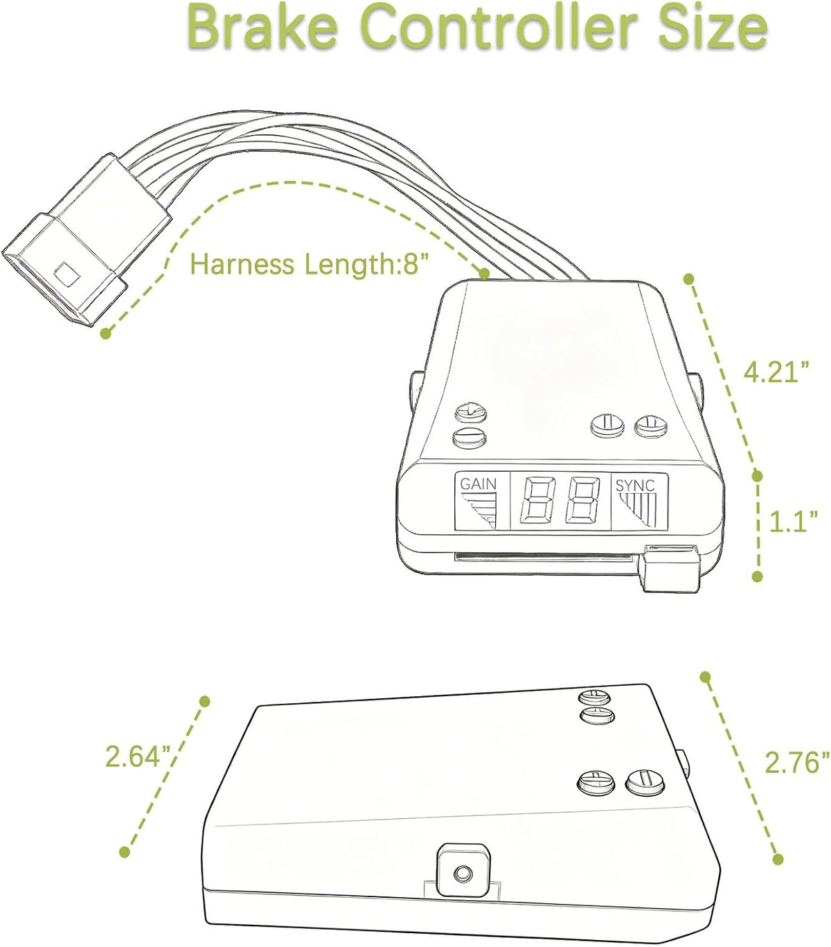 8507111 Time-Delay Trailer Brake Controller Digital Electric LED Display