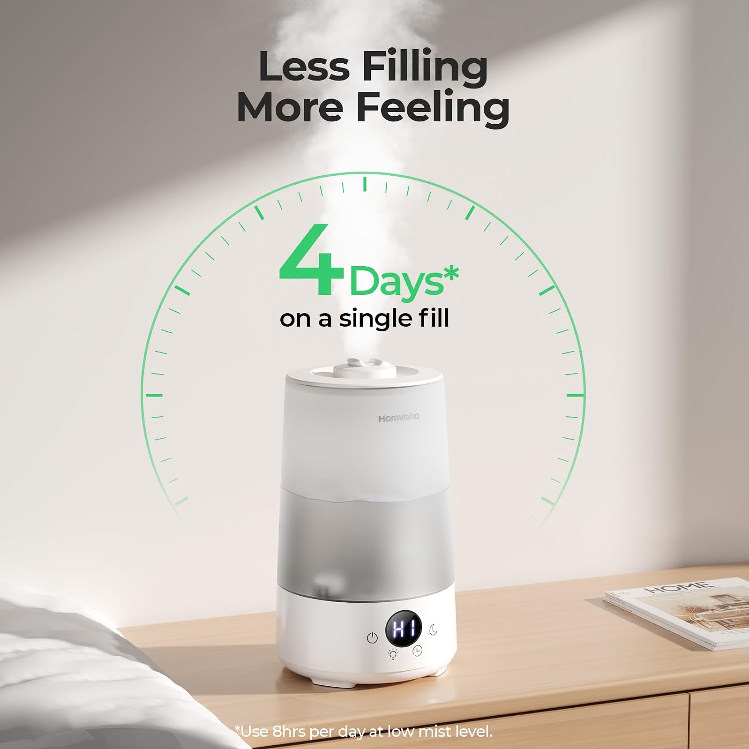 3.6L Cool Mist Humidifiers for Bedroom, Large Room, Home, Whole House, Office, Living Room, 34H Top Fill Easy to