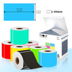 5 x 3 inch Rectangle Color-Code Sticker Label,250P Sky-Blue Moving Labels