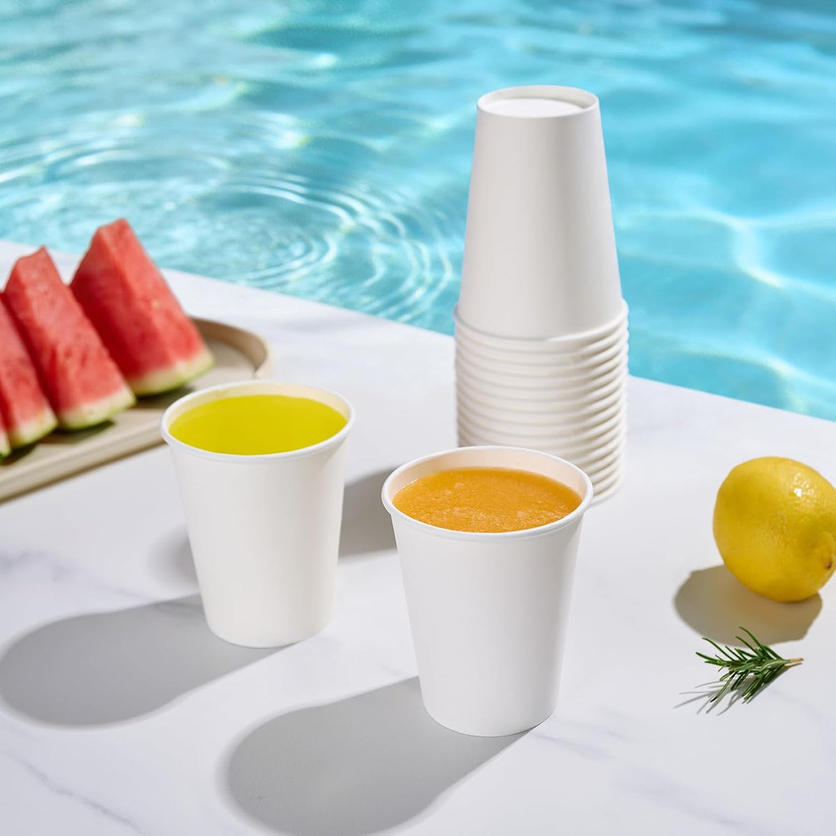 240 Pack 12 oz Paper Cups, White Disposable Coffee Cups