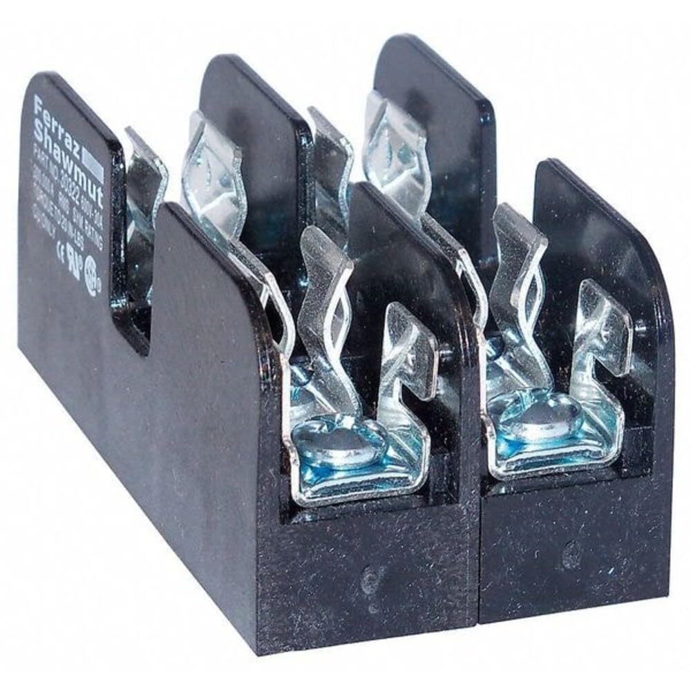 Mersen 30322 Midget Fuse Block Pressure Plate Connector, 2 Pole