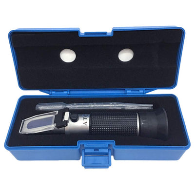Brix Refractometer with ATC, Dual Scale - Specific Gravity & Brix, Hydrometer in Wine Making and Beer Brewing