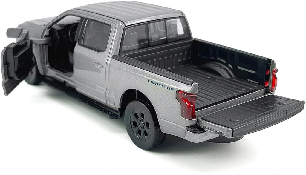 1:36 Scale 2022 F-150 EV Lightning Platinum Pickup Truck SUV Model Toy Car Metal Diecast Toy Vehicle, Doors Open