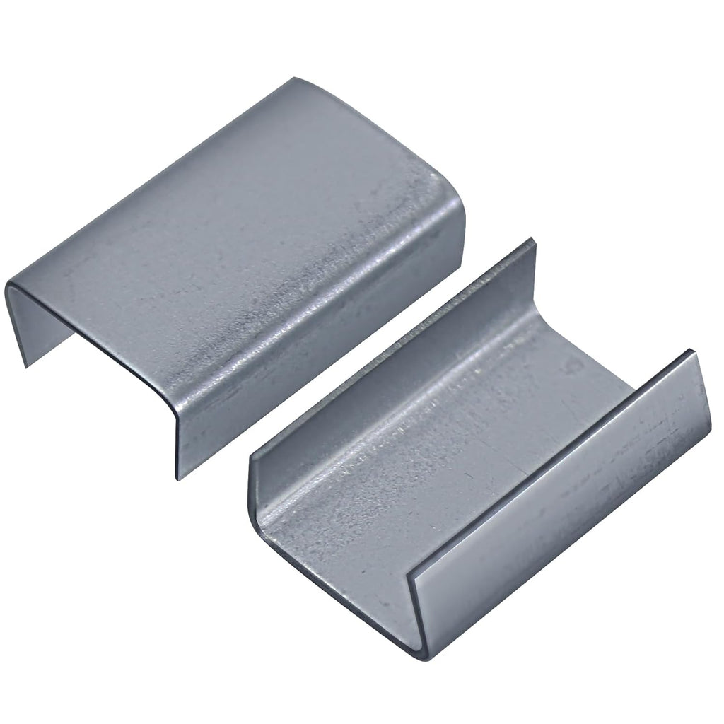 Open (Snap-on) Seals for 5/8" Width Steel Strapping Galvanized Rust Prevention Metal Clips for Heavy Pallet Banding