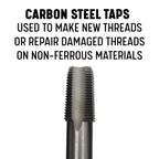 Drill America 1/2" NPT Pipe Tap and Die Kit, Carbon Steel Pipe Tap and Pipe Die - Hex Shape, POUT Series