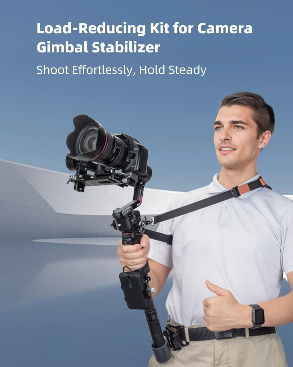 Handheld Camera Gimbal Stabilizer Accessories Load Reduce Kit | Adjustable Shoulder Strap/Belt/Gimbal
