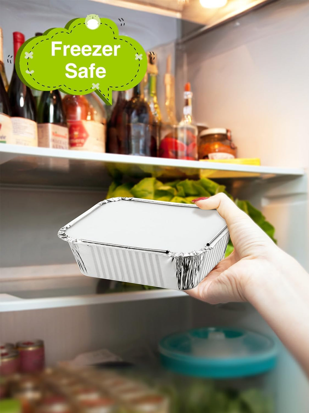 110 Pack 5x4 Disposable Small Aluminum Pans with Cardboard Lids