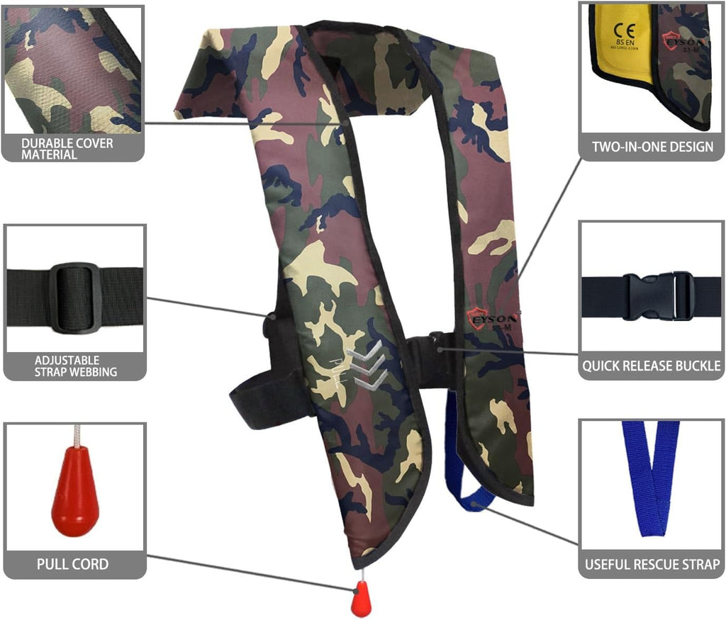 Inflatable Life Jacket Life Vest Basic Manual