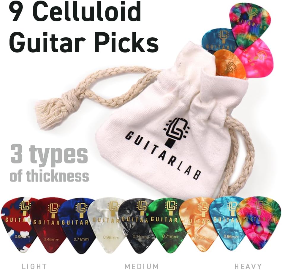Guitar Accessories Kit - Strap, Capo, Tuner & Picks Gift Set | For electric, acoustic & bass players; beginner