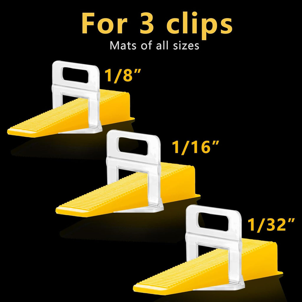Reusable Leveling Wedges,Reusable Tile Leveling System Wedges for 1/8" Spacers,1/16" Spacers,1/32" Spacersand Tile