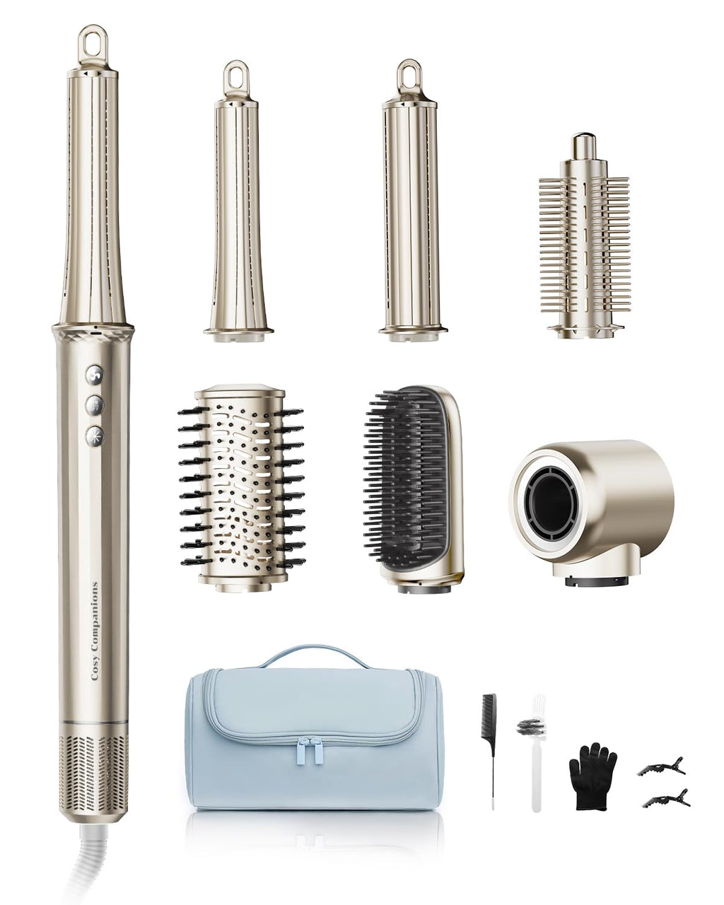 6 in-1 Hair Dryer Brush, 150,000 RPM High-Speed Negative Ionic, Blow Dryer Brush for Fast Drying, Hot Air Brush for