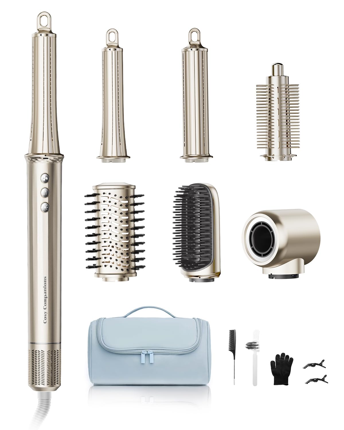 6 in-1 Hair Dryer Brush, 150,000 RPM High-Speed Negative Ionic, Blow Dryer Brush for Fast Drying, Hot Air Brush for