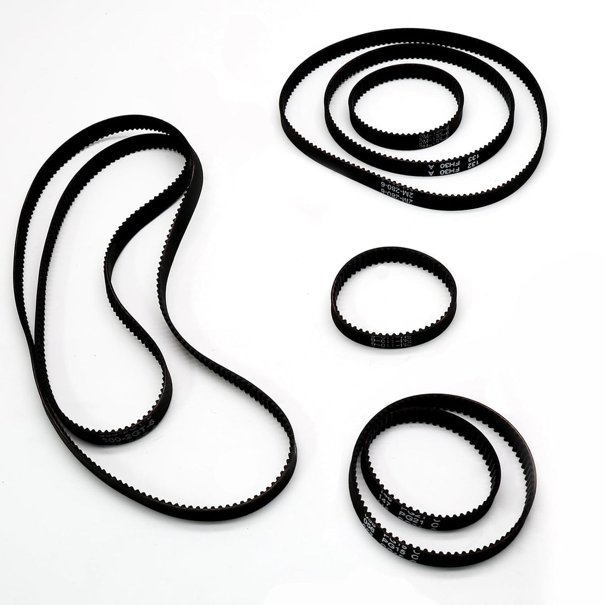 Uenhoy 8 Pcs 2GT-6 3D Printer Timing Belt 6mm Closed Loop 110-400mm Set