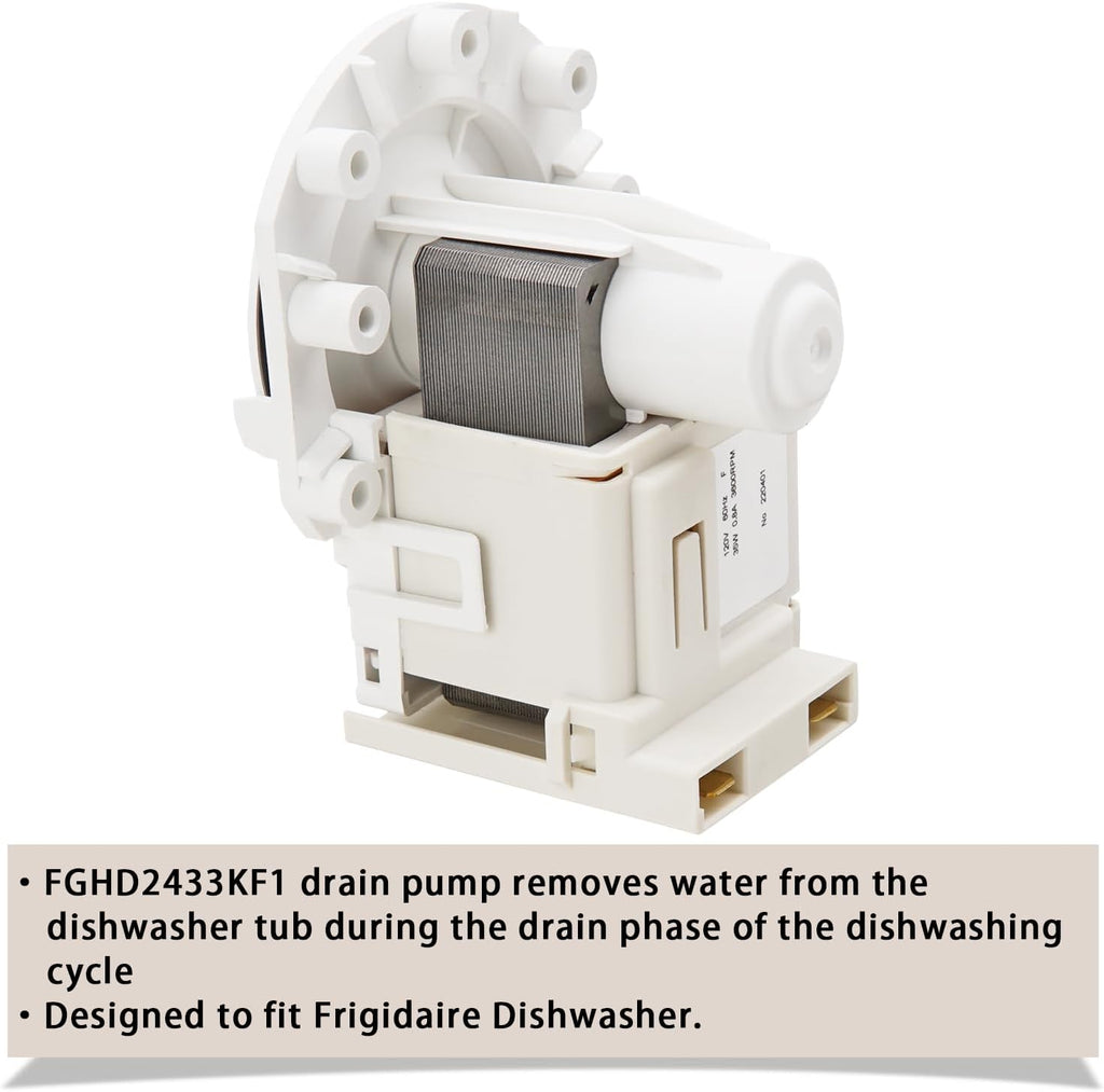 FGHD2433KF1 FGHD2465NF1A FFCD2413US2A Dishwasher Drain Pump for Frigidaire