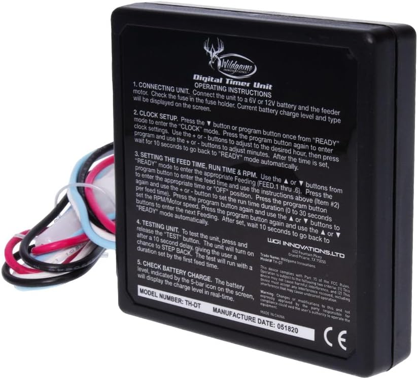 Trophy Hunter 12V Digital Feeder Kit | Weather-Resistant Durable Easy-to-Use Digital Power Control Unit for Hunting