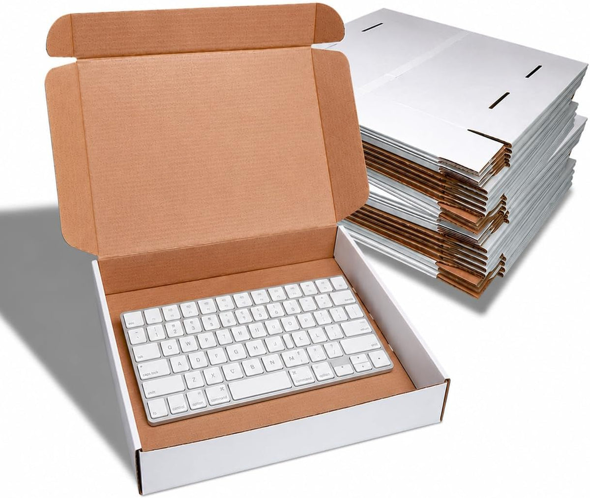 Corrugated Shipping Boxes 12x9x2Inches, 30Pack Kraft Cardboard Literature Mailers, Durable Small Business Mailing