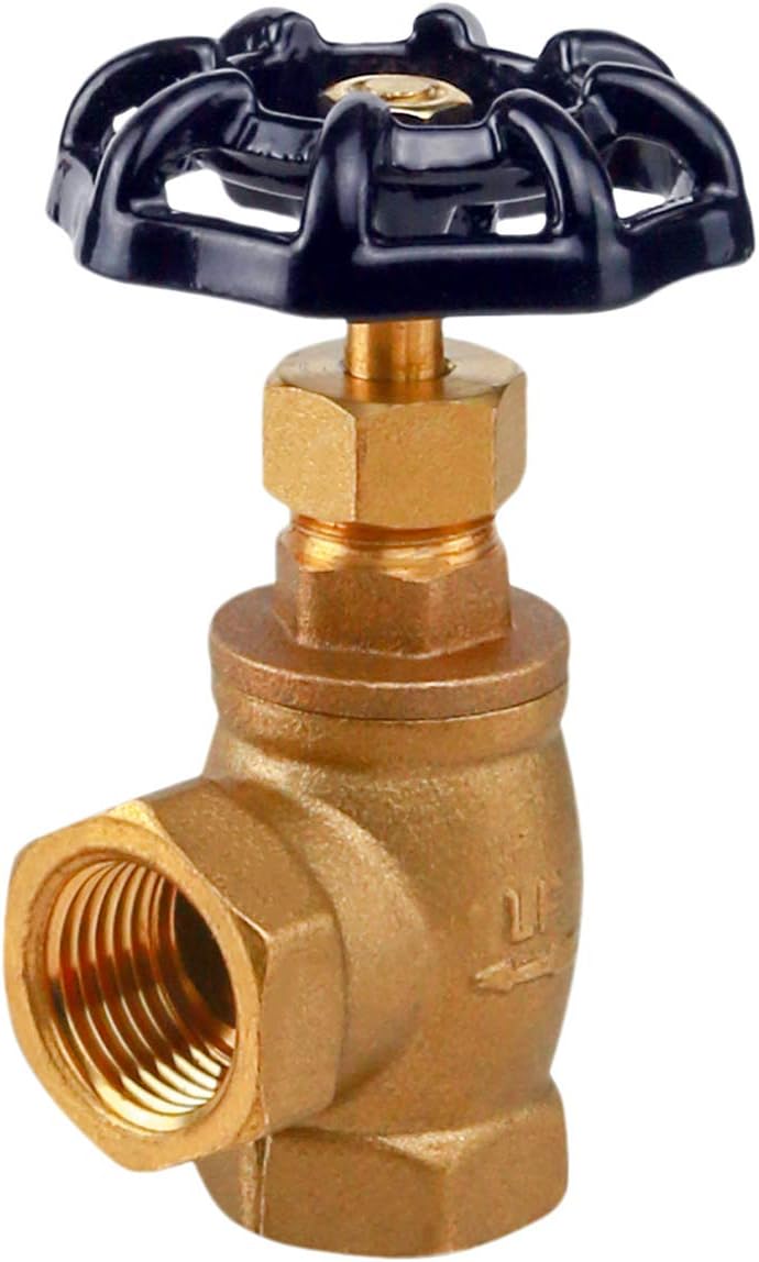 Everflow Supplies 74342-NL 3/4" ANGLE NO LEAD SHORT GLOBE VALVE WITH FEMALE THREADED IPS CONNECTIONS