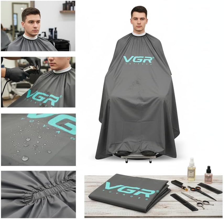 Waterproof Professional Barber Cape with Adjustable Neckline | adjustable closure; elastic neckline; nylon material