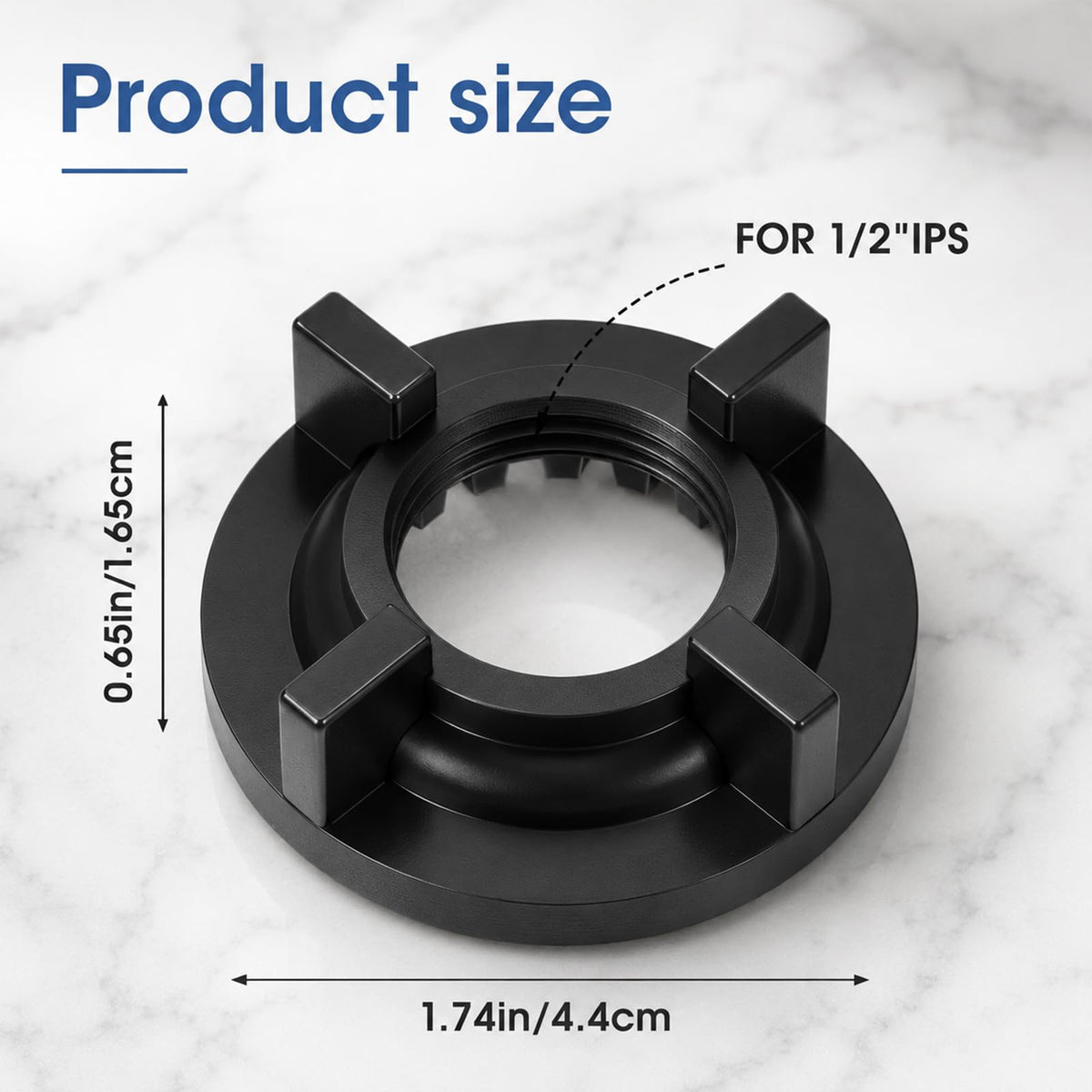 Chsoejuf 4PCS 1/2" IPS Faucet Mounting Nut Durable Plastic Lock Nuts Kit