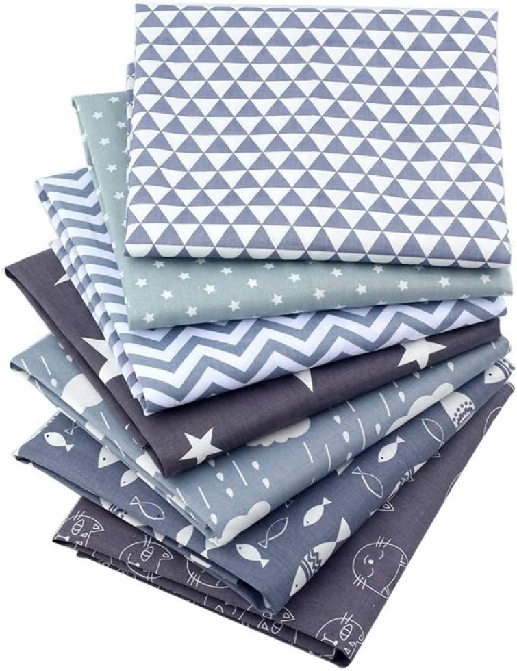 50pcs 100% Cotton Fabric Bundle 10" x 10" PreCut Fat Squares Sheets | Printed Floral Sewing Supplies for Patchwork