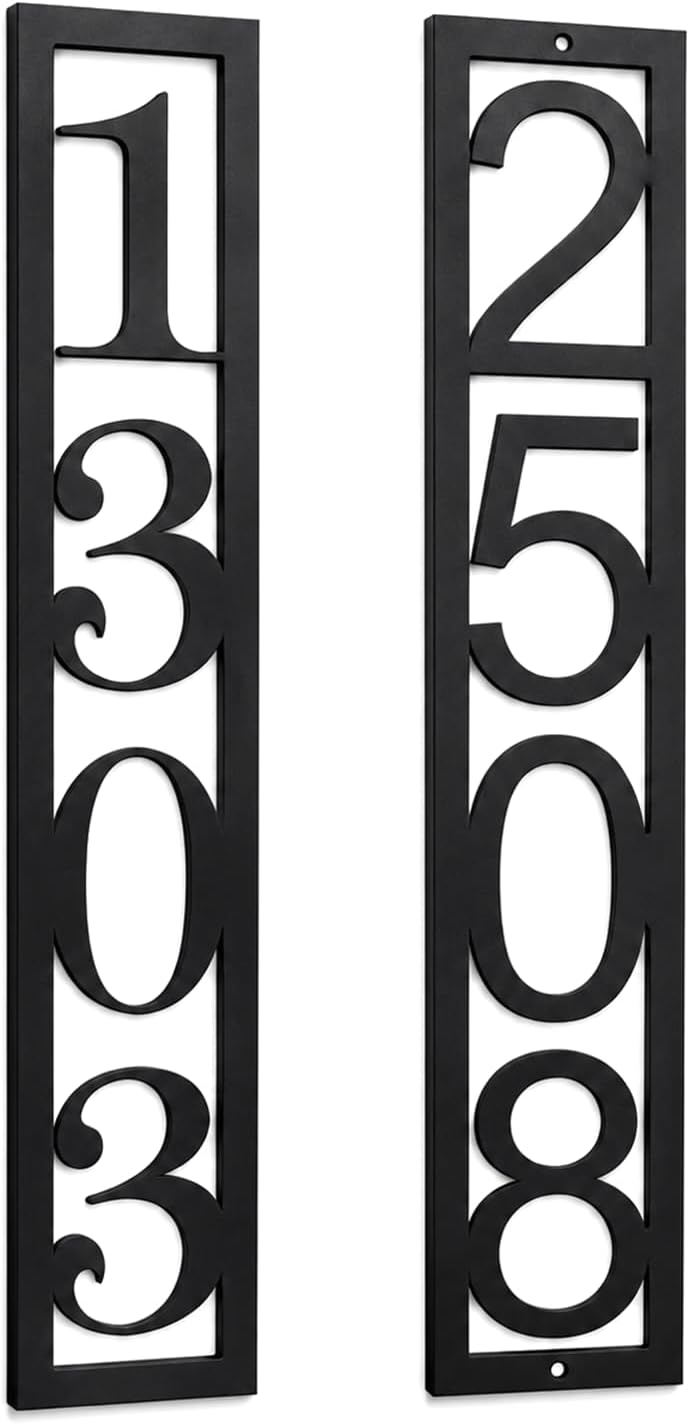 Custom Metal House Numbers for Outside Modern, Personalized Vertical Address Numbers for House, Large Address Plaques