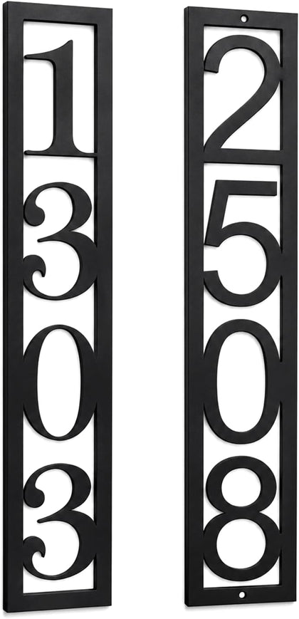 Custom Metal House Numbers for Outside Modern, Personalized Vertical Address Numbers for House, Large Address Plaques
