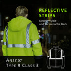 Safety Heated Jacket (X-Large, yellow)
