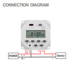 BAOMAIN CN101A 12V Programmable Timer Switch,16A Relay w/Waterproof Cover