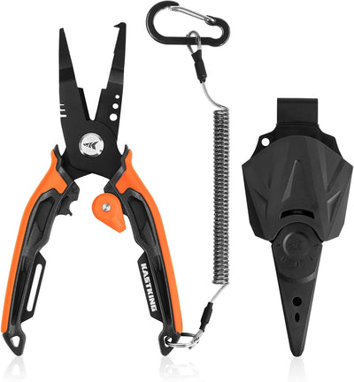 AeroVice 7.5” Fishing Pliers, Saltwater Resistant Fishing Gear | 420 Stainless Steel, Non-Slip Handles, Uni-Body