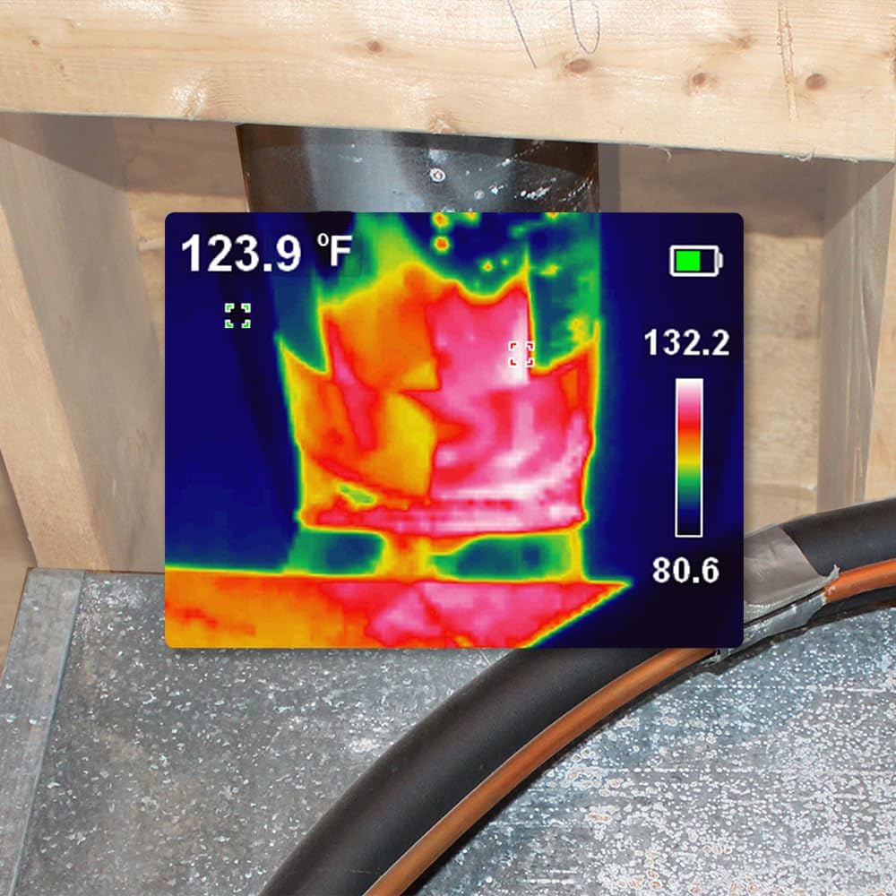 Klein Tools TI250 Rechargeable Thermal Imaging Camera, Camera Displays Over 19,200 Pixels with 3 Color Palettes, High