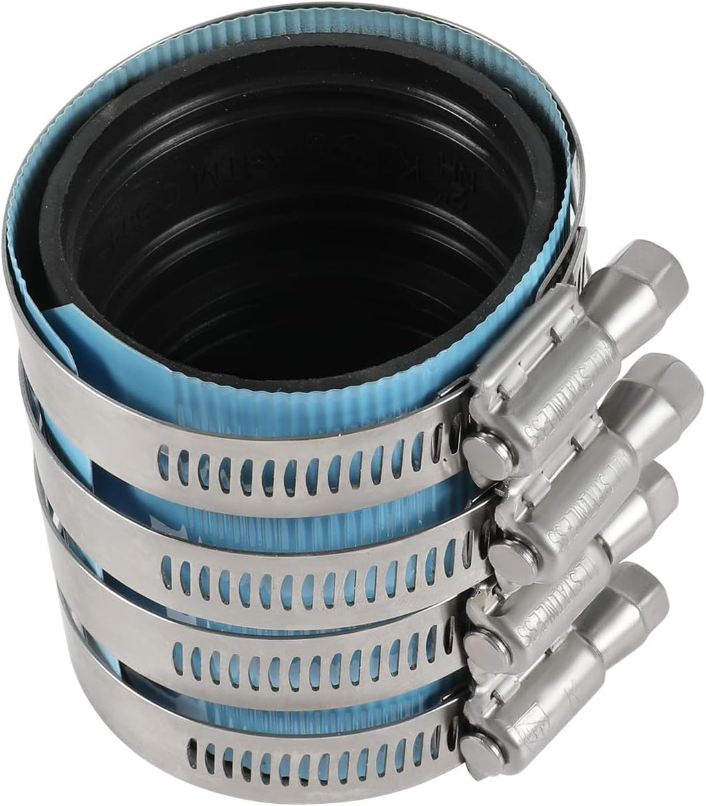 5Pcs EFIELD 3" No-Hub Coupling Colored Shield,Blue(CLAMP060-5)