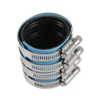 5-Pack EFIELD 8" No-Hub Coupling, Heavy Duty Colored Shield, Blue