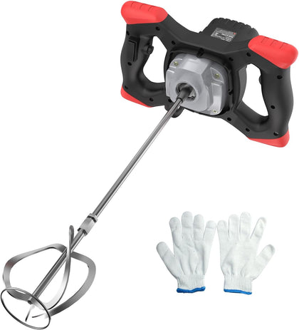 Cement Mixer 2100W, Portable Concrete Mixer, 110V Handheld Mud Mixer for Motar,Paint, Grout, Plaster, Thinset,Fodder