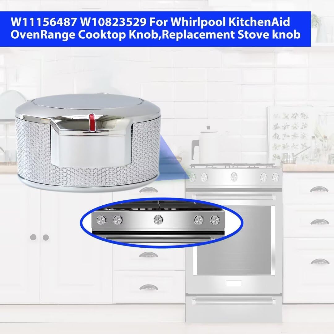W11156487 Range Control Knob Replacement for Kitchen Aid Range KFED500EBS03,KFED500EBS05, Replaces 4546228 AP6285576