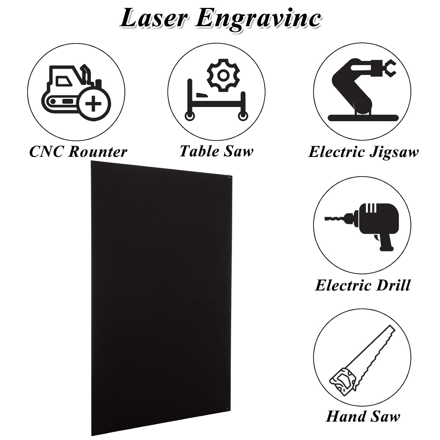3 Pcs Anodized Aluminum Sheets Metal, 12 x 8 inch Metal Plates Engraving Blanks, 1 mm Thin Black Aluminum Plates