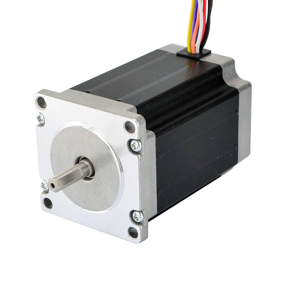 STEPPERONLINE Nema 23 Stepper Motor 2.83Nm 4A 8-Wire 6.35mm Dual Shaft CNC Mill Lathe Router