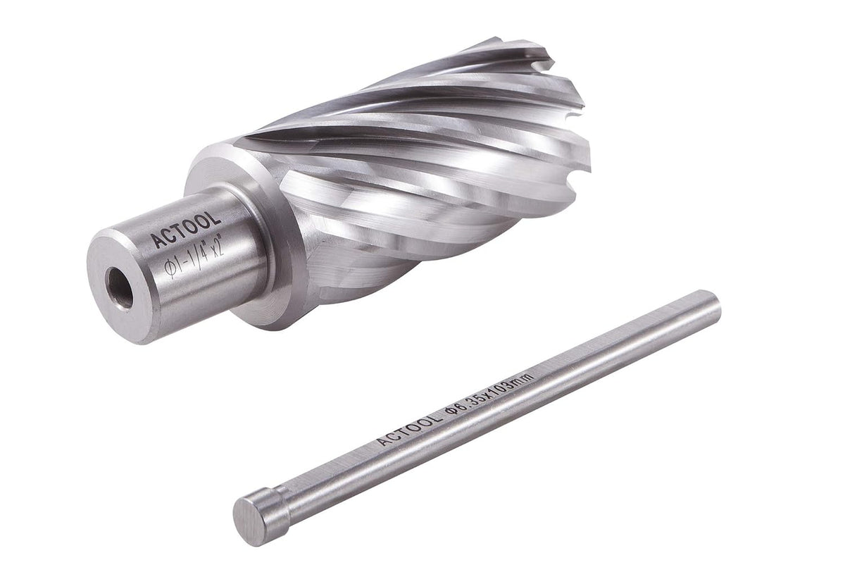 1-1/4" Diameter × 2" Depth of Cut HSS ANNULAR Cutter with 3/4'' Weldon Shank