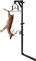 Heavy Duty Deer Hoist with Winch & Gambrel - 500LB Capacity - 360° Swivel - Adjustable Hitch-Mounted Game Lifter for