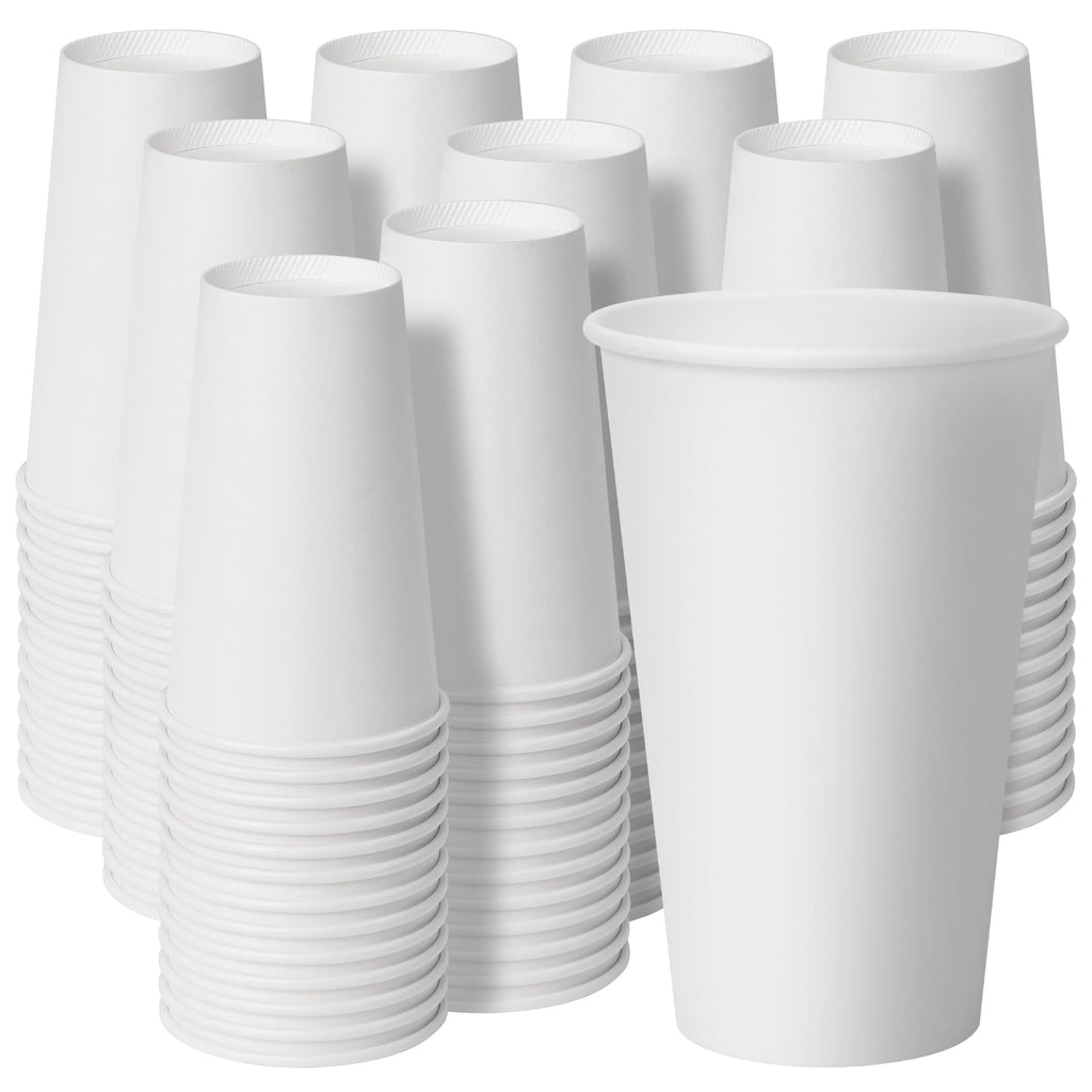 Disposable Paper Coffee Cups 16 oz 500 Pack