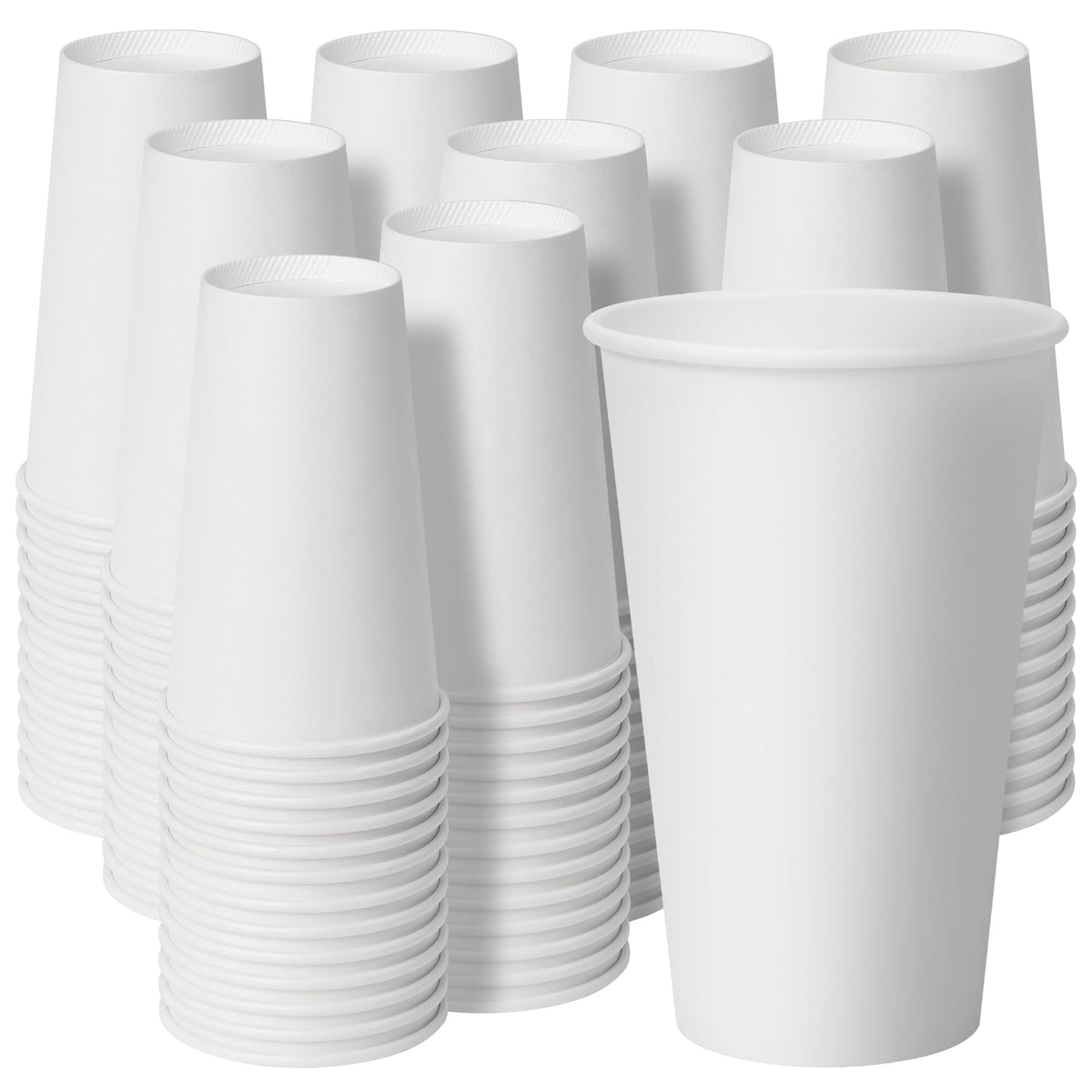 Disposable Paper Coffee Cups 16 oz 500 Pack