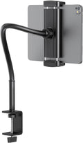 Tablet Stand for Desk, Gooseneck iPad Holder Clamp Mount, 360° Adjustable