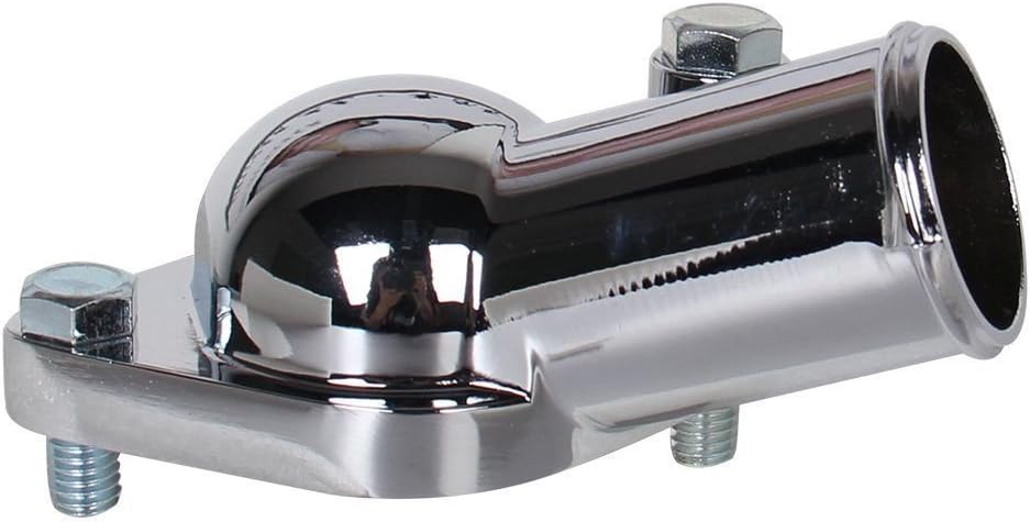 CarBole 21 Degree Chrome Water Neck Thermostat Housing Fit For Chevy V8 5.7L 350 454 Small Big Block