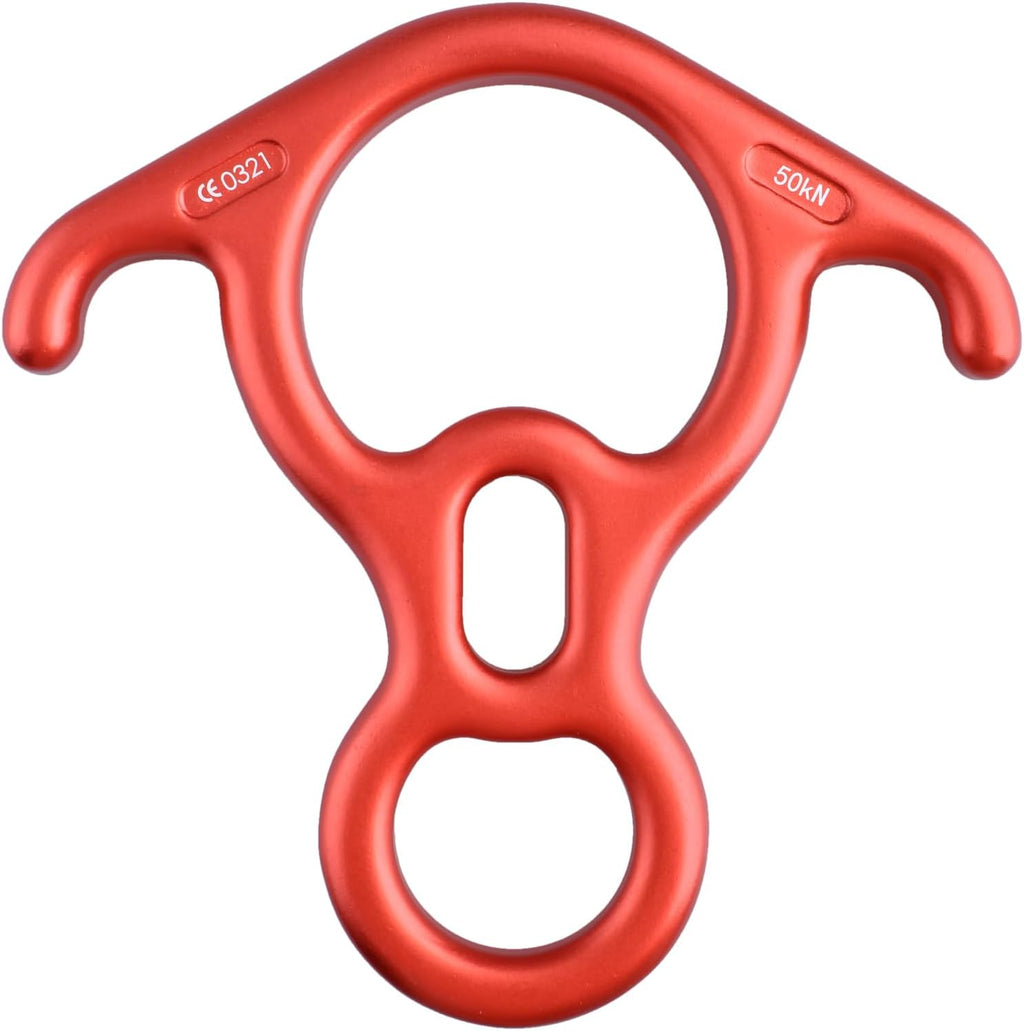 Rescue Figure 8 Descender, 35kN 50kN Aluminum Rappelling Belay Gear Climbing Rigging Plate Downhill Equipment Heavy Duty