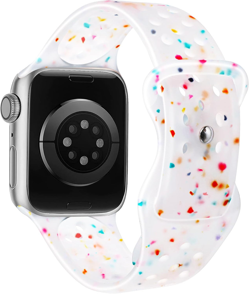 Sport Bands Compatible with Apple Watch Band 38/40/41/42/44/45/46/49mm for Women Men, Recycled Plastic Soft