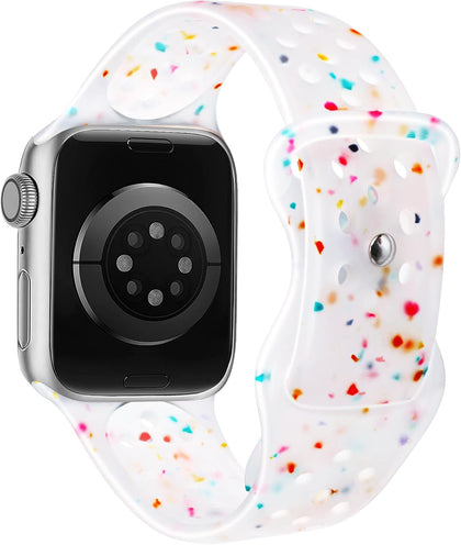 Sport Bands Compatible with Apple Watch Band 38/40/41/42/44/45/46/49mm for Women Men, Recycled Plastic Soft